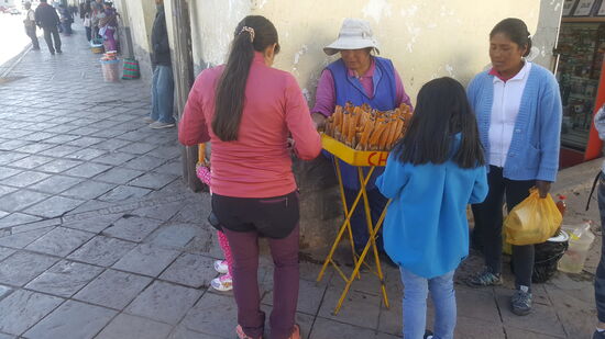 ... und kaufen Churros....