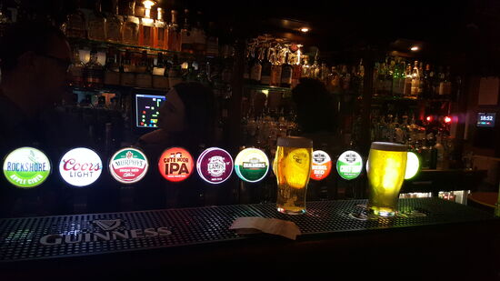 Die Preise sind stattlich: so ein Pint kostet mal eben 6-7 Euro