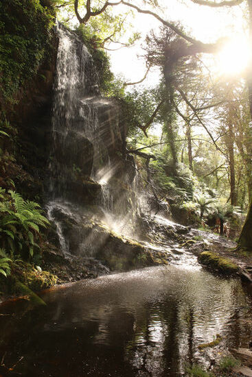 Ein kleiner Wasserfall unterwegs
