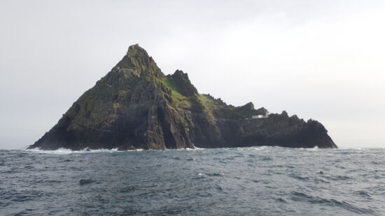 Wir umkreisen Skellig Michael  einmal und fahren zurück