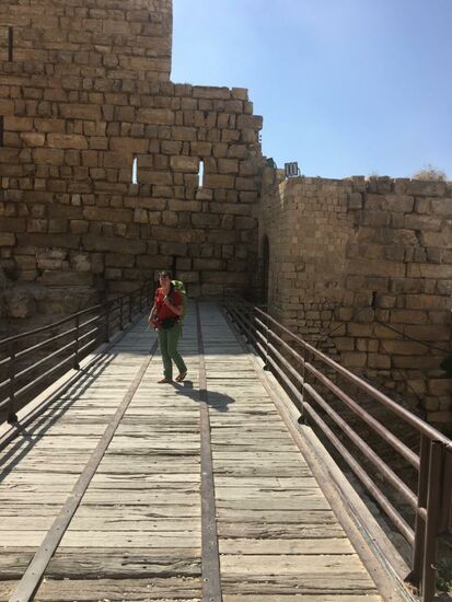 Zack, den Jordanienpass vorgezeigt und die mitgeführten Rucksäcke zum Durchleuchten aufs Band gelegt und schon sind wir drin.