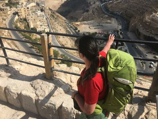 Man kann von hier bis zum Ölberg und Jerusalem blicken