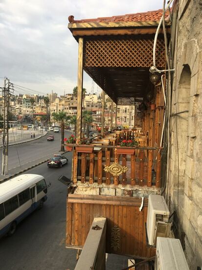 Der Balkon von unserer Unterkunft