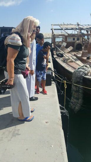 ...beim Fische beobachten...