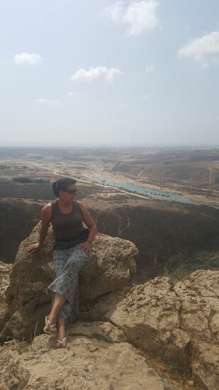 Wir haben natürlich das ideale Schuwerk an um zu klettern...