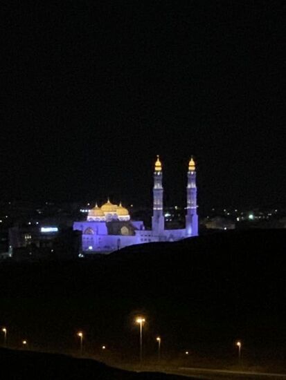 Auf die Moschee und den Rest der Stadt