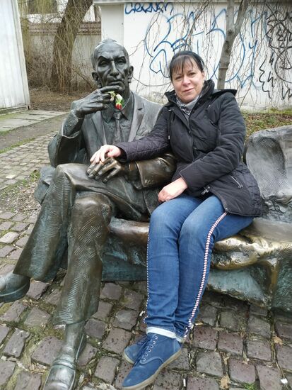 Jan Karskis Bank im Stadtteil Kazimierz,