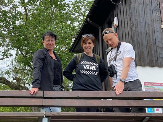 Blick von oben auf die --leider--leere Bühne