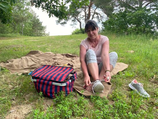 Auf dem Rückweg machen wir wieder Picknick-Pause