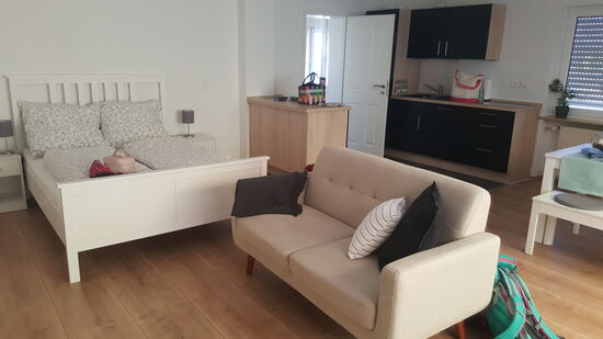 Hier können die beiden nach ihren langen Wanderungen gut ausspannen