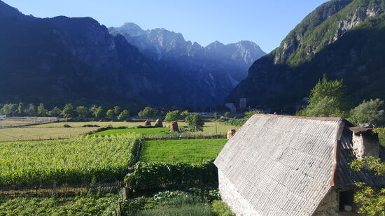 Morgens der Blick aus unserem Zimmer