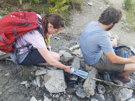 Hier wird noch mal Frischwasser getankt