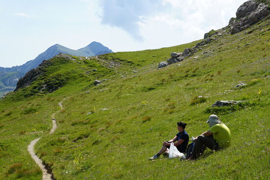 Bald ist es wieder zu heiß und wir müssen stoppen—um 10 Uhr erste Rast