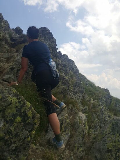 In diesem Moment , während ich mich mühevoll die letzten Meter hochziehe, beschloß ich: das ist mein erster und letzter Berg!