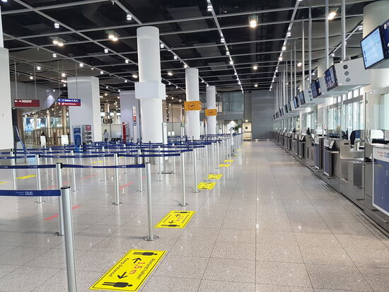 Airport Düsseldorf: traurige Leere...
