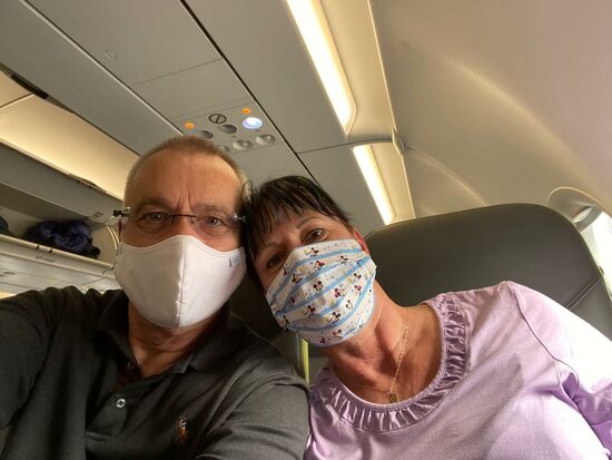 Knapp 3 Stunden Flug mit Maske ist kein so großes Problem