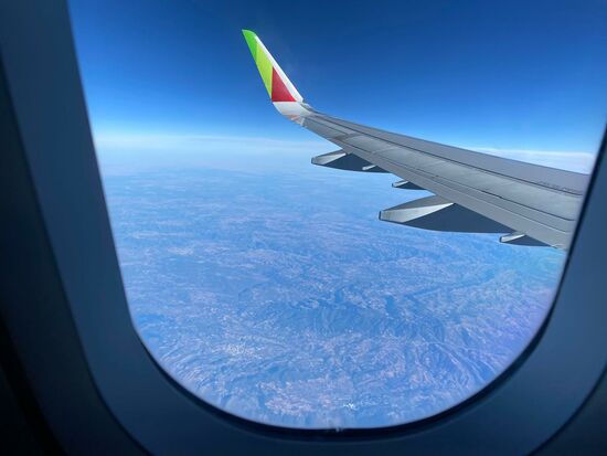 Wir fliegen über die „Serra de Estrela“