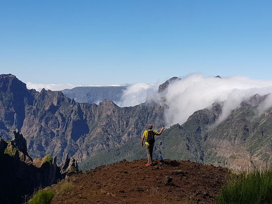 Thomas macht ein Panorama- Foto