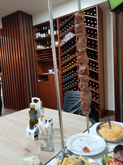 Ein leckrer, riesiger Fleischspieß für mich ganz allein...