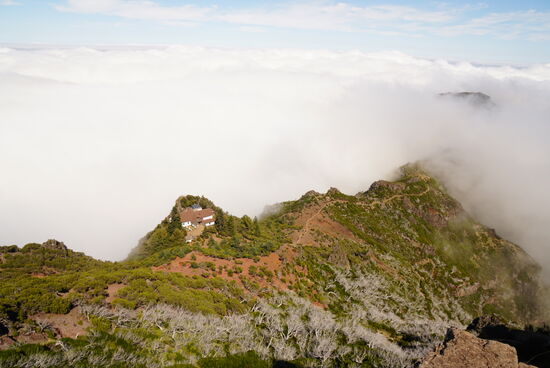 Dort unten waren wir gerade und haben einen Snack genossen
