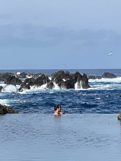 Ich traue mich ins kalte Wasser