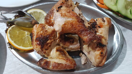 Thomas nimmt diesmal Hähnchen als Hauptgericht...