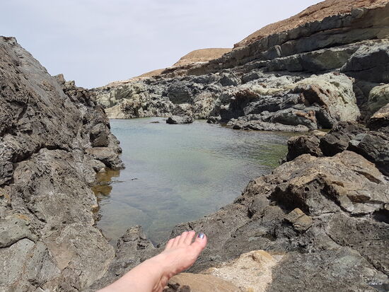 Hier sind wir an den natürlichen Pools