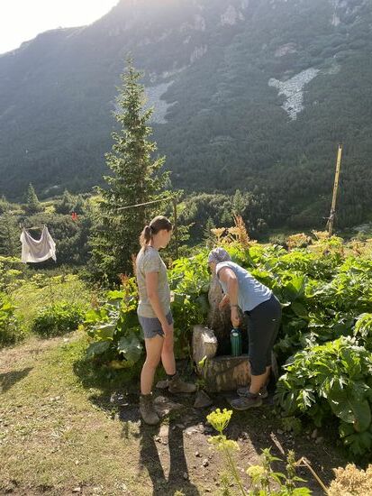 Wir füllen unsere Wasservorräte auf