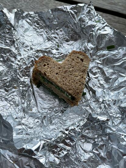 Jens hat uns mal wieder liebevoll Brote geschmiert