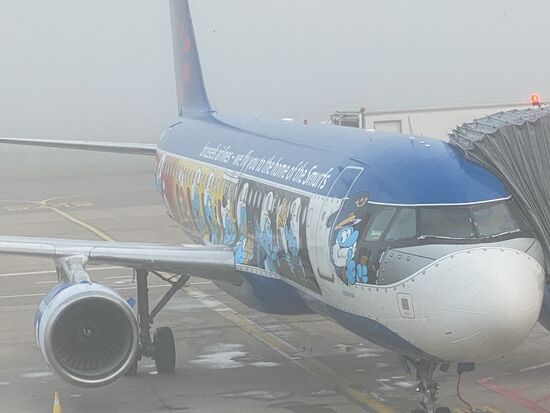 Und Papa Schlumpf ist Pilot 