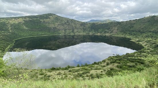 Der Kratersee mit toller Spiegelung