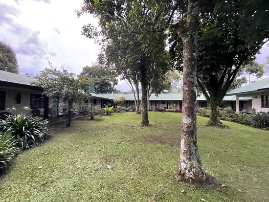 Das ist unsere Unterkunft  „ Travellers Rest“ - in einer kleinen Seitenstraße eröffnet sich hinter einem Tor dieses kleine Paradies