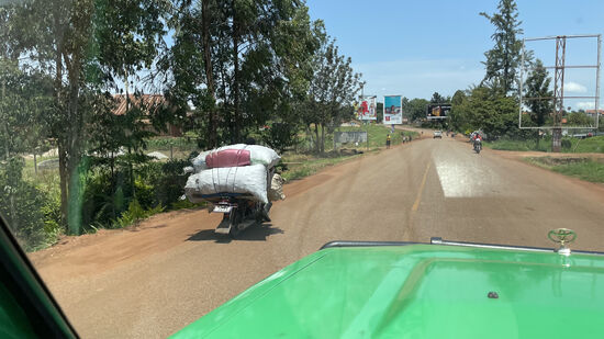 Was so alles mit einem kleinen Moped transportiert wird…