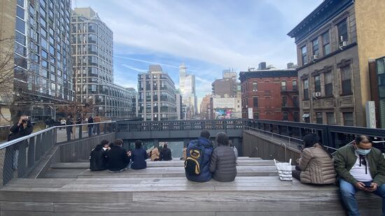 Das Ende des Parks—wir fahren nun zum „Rockefeller Center“ um die Karten für Dienstag zu holen