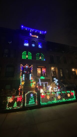 Typisch amerikanisch geschmückte Häuser