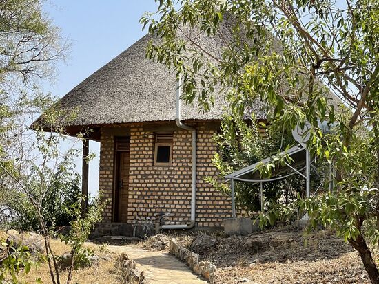 Dies ist unser „Haus“ - klein, aber fein, mit einem tollen Ausblick.