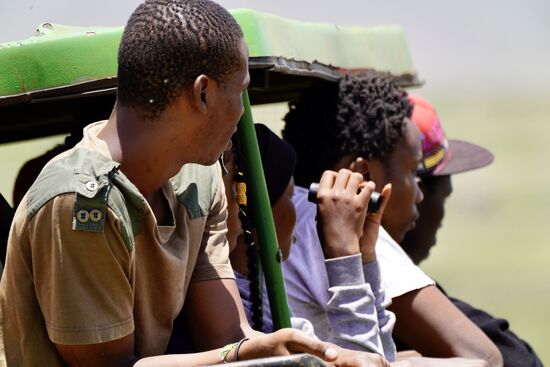 Sammeltaxi auf Safari 