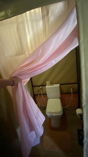 Camping in der Luxus-Variante: hier das WC