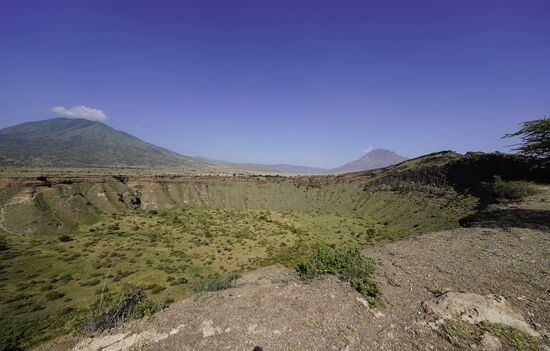 Dieser Krater im District Monduli entstand durch einen Vulkanausbruch