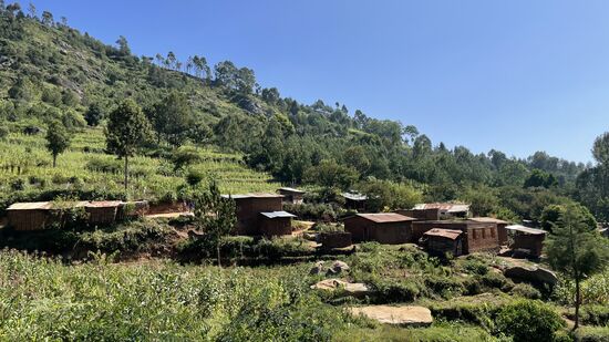 Friedlicher Morgen in einem weiteren Dorf