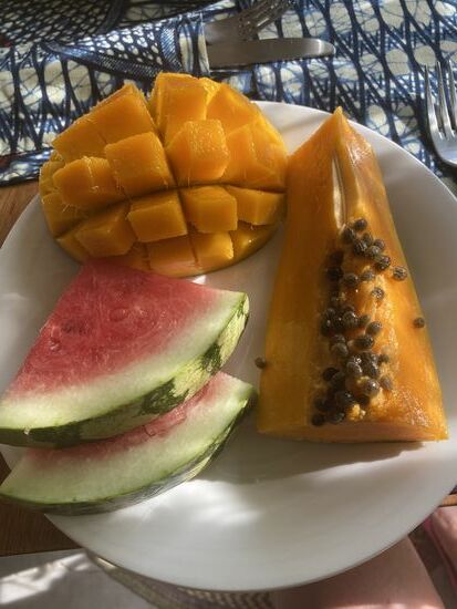 Natürlich gibt es auch frische Mangos