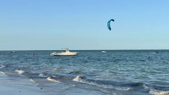 man kann Boote beobachten…