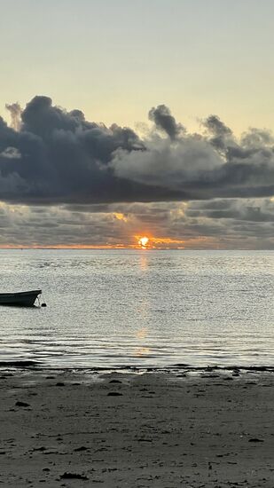 Heute stehe ich auch wieder um 6 Uhr zum Sonnenaufgang mit auf