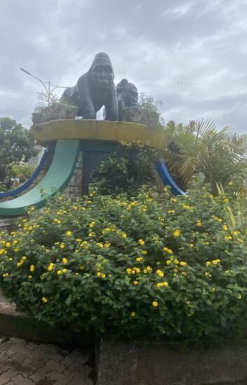 Gorilla Statue im Zentrum