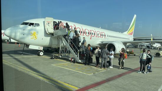 Ganz früh gehts zum Airport von Addis Abeba