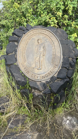 Hier treffen wir wieder auf unseren Freund „Livingstone“ , dem Entdecker der Quelle des Nils- er hat als erster Nicht-Afrikaner die Victoria Falls entdeckt.
David Livingstone hat 1851 erstmals von den Wasserfällen gehört und landete 4 Jahre später am 18. November 1855 auf der kleinen Insel, die direkt an der Kante liegt. An dieser Kante stürzt der Sambesi in die Tiefe.
Tief beeindruckt beschrieb Livingstone den Wasserfall als „das schönste, das er in Afrika je zu Gesicht bekam“, und nannte ihn Victoria Falls; zu Ehren der damaligen britischen Königin Victoria.
Und wir müssen ihm Recht geben: auch für uns was es das bisher schönste, was wir in Afrika gesehen und erlebt haben. Diese unglaubliche Kraft des Wassers, diese Tiefe, das tosende Geräusch des stürzenden Wassers, …
Diese Eindrucke werden wir so schnell nicht vergessen.