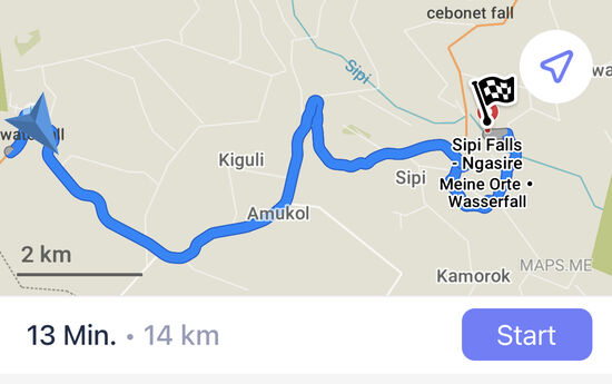 Nur noch wenige Kilometer., aber steil bergauf