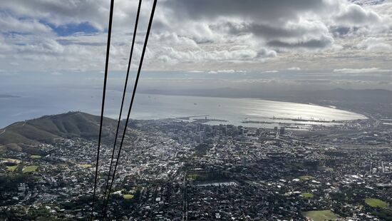 Die Aussicht auf Kapstadt ist grandios