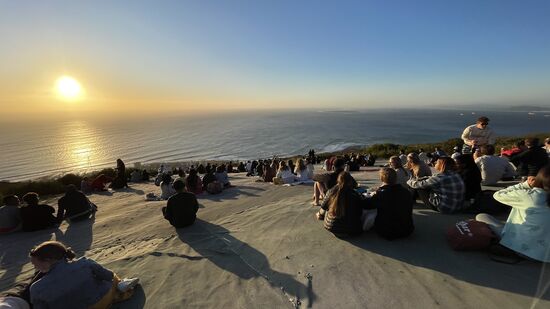 So langsam geht die Sonne unter.