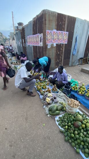 Wir fahren noch zum Markt und kaufen 30 Bananen